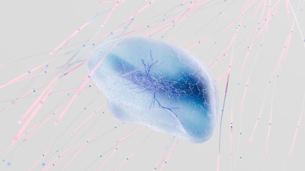 A 3D rendering of a neural network with abstract neuron connections in soft colors, an image for The Argument from Reason: If Your Brain Is Just Atoms, Can You Trust It