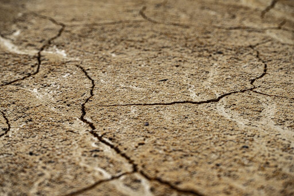 Close-up view of dry, cracked earth texture with intricate patterns, an image for Religious Trauma: When Religion Hurts, and the God Question