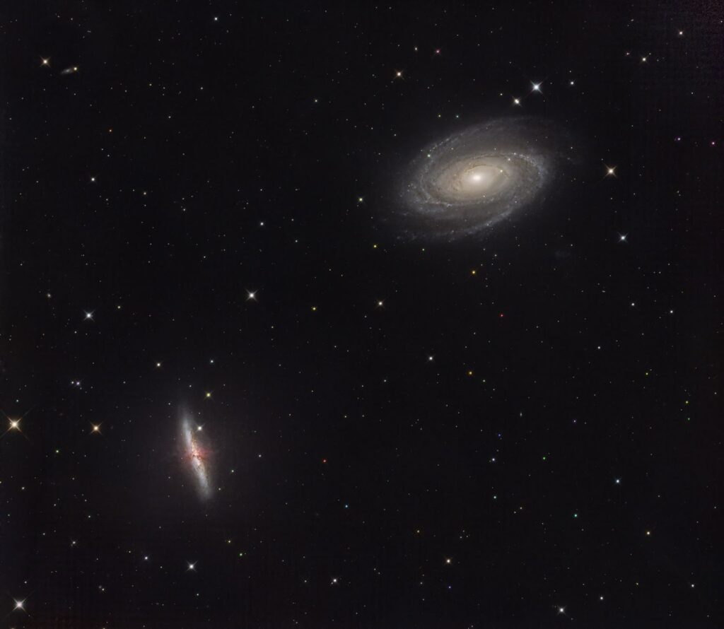Captivating image of spiral and irregular galaxies in the vast cosmos.